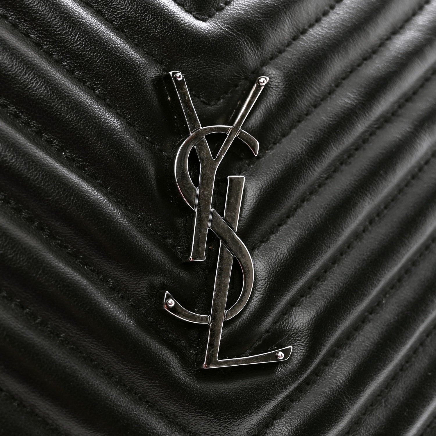 Saint Laurent Calfskin Matelasse Monogram Lou Camera Bag Black 13 of 13