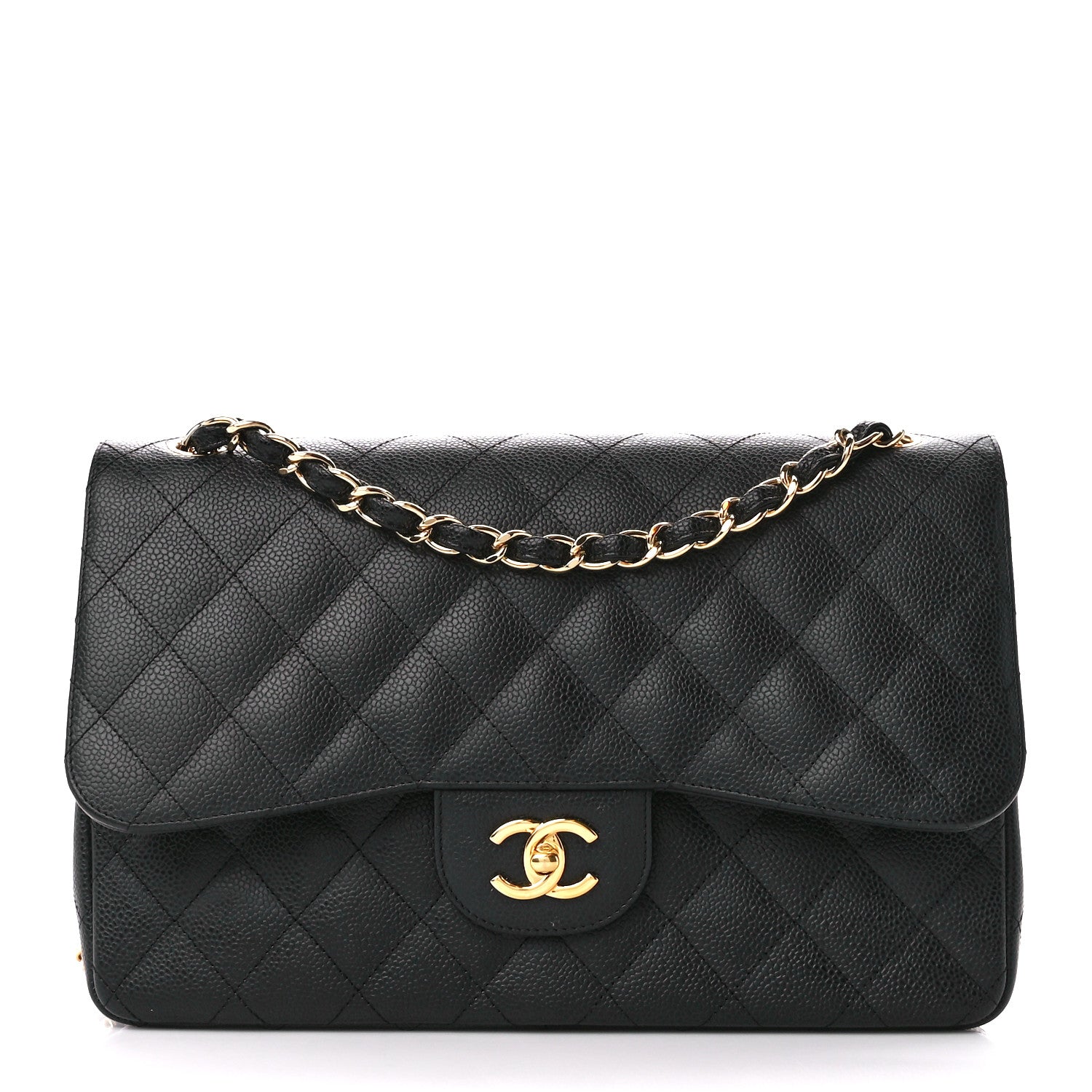 Chanel Caviar Quilted Jumbo Double Flap Black 1 of 11