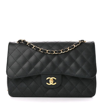 Chanel Caviar Quilted Jumbo Double Flap Black 1 of 11