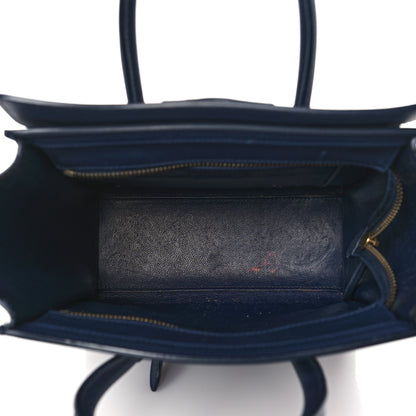 Celine Smooth Calfskin Nano Luggage Navy Blue 5 of 13