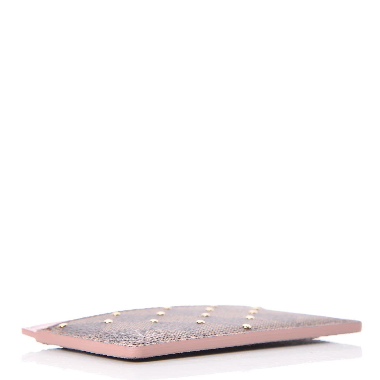Louis Vuitton Damier Ebene Studded Card Holder Rose Ballerine 4 of 9
