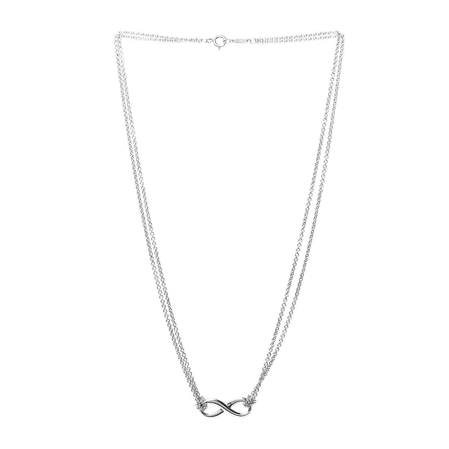 Tiffany Sterling Silver Infinity Pendant Necklace 3 of 6