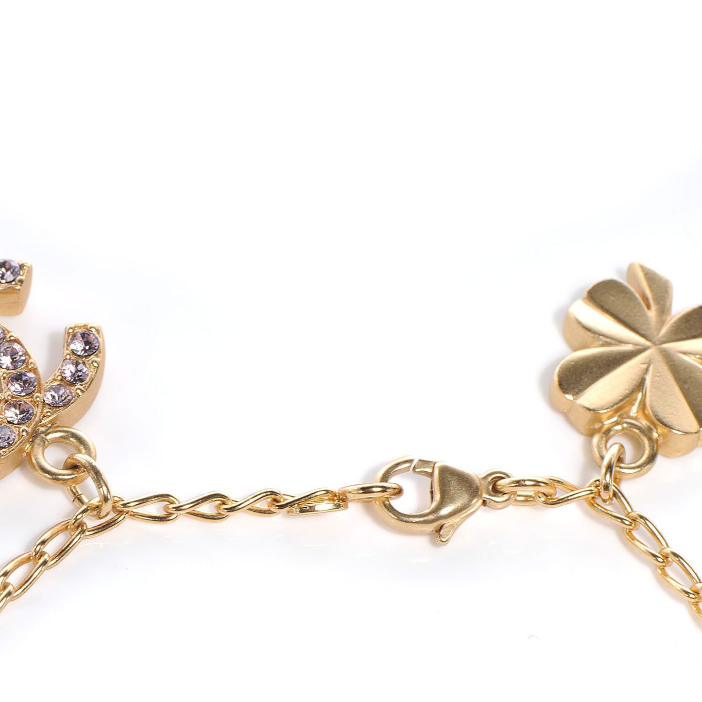 Crystal Charm Bracelet Gold