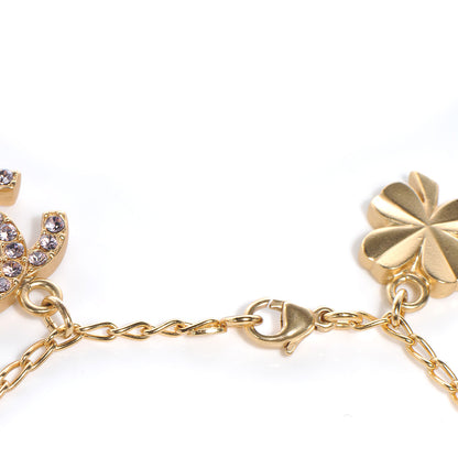 Chanel Crystal Charm Bracelet Gold 4 of 5