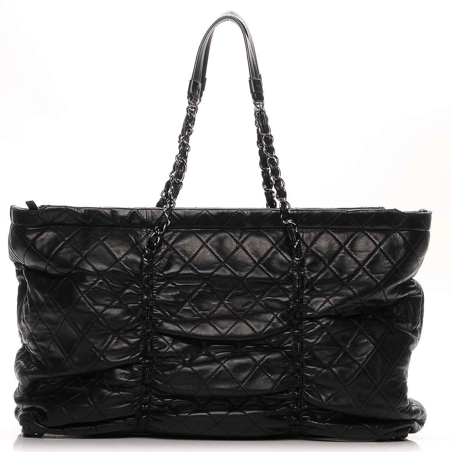Chanel Lambskin East West Sharpei Shopping Tote Black 1 of 16