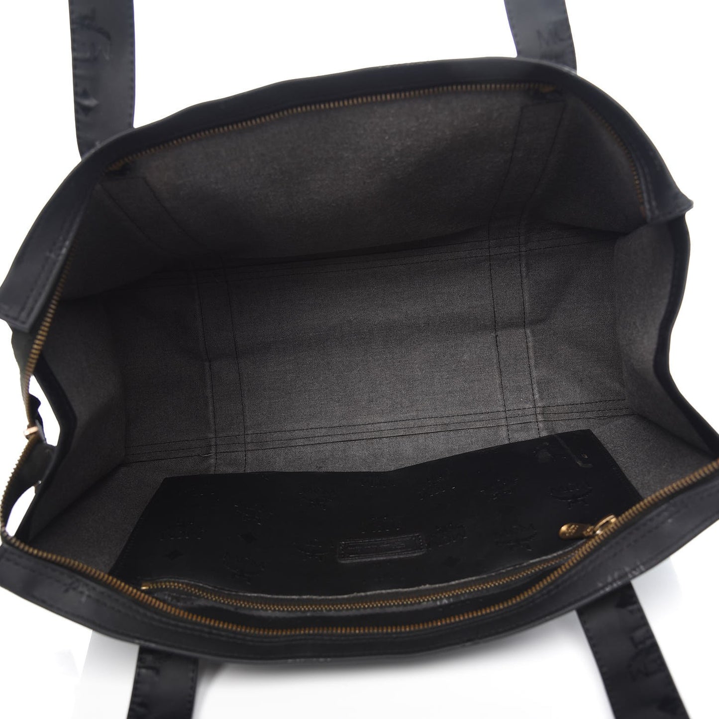 Monogram Coated Canvas Tote Bag Black