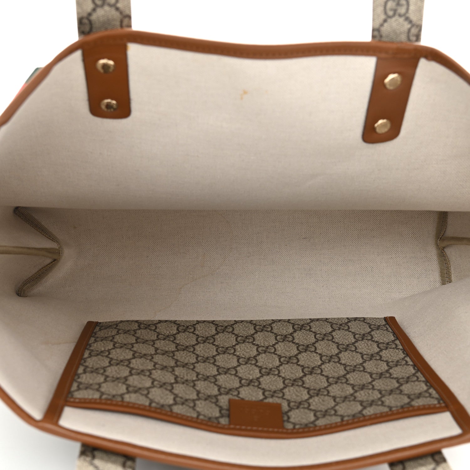 Gucci GG Plus Monogram Medium Signature Web Loop Tote Brown 5 of 12