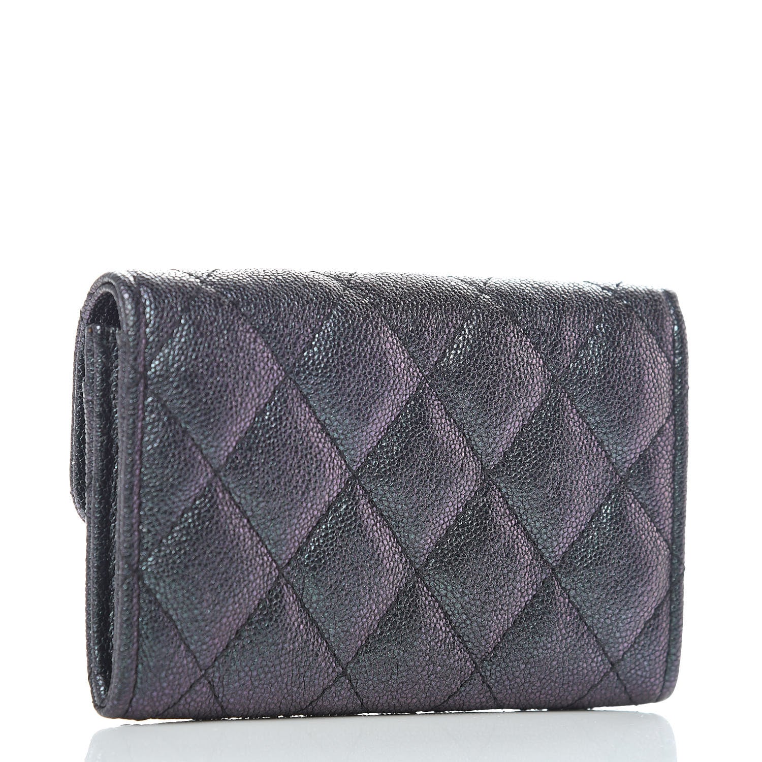 Chanel Iridescent Caviar Quilted Flap Card Holder Black 3 of 9