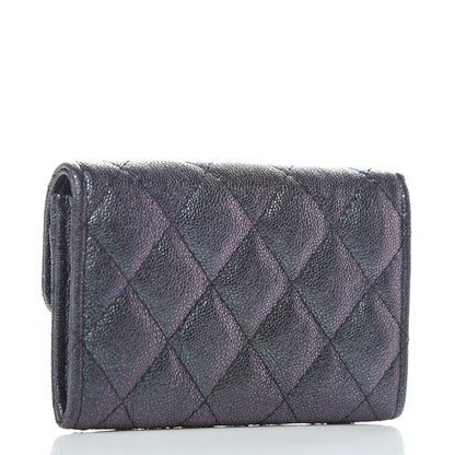 Chanel Iridescent Caviar Quilted Flap Card Holder Black 3 of 9