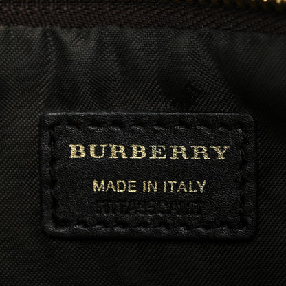 Burberry Haymarket Check Small Peyton Crossbody Clutch Bag Chocolate 5 of 13