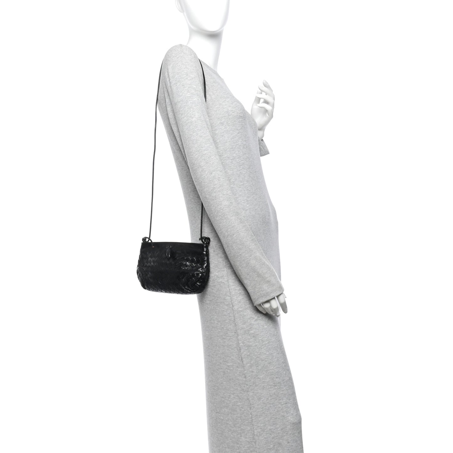 Nappa Intrecciato Mini Shoulder Bag Black