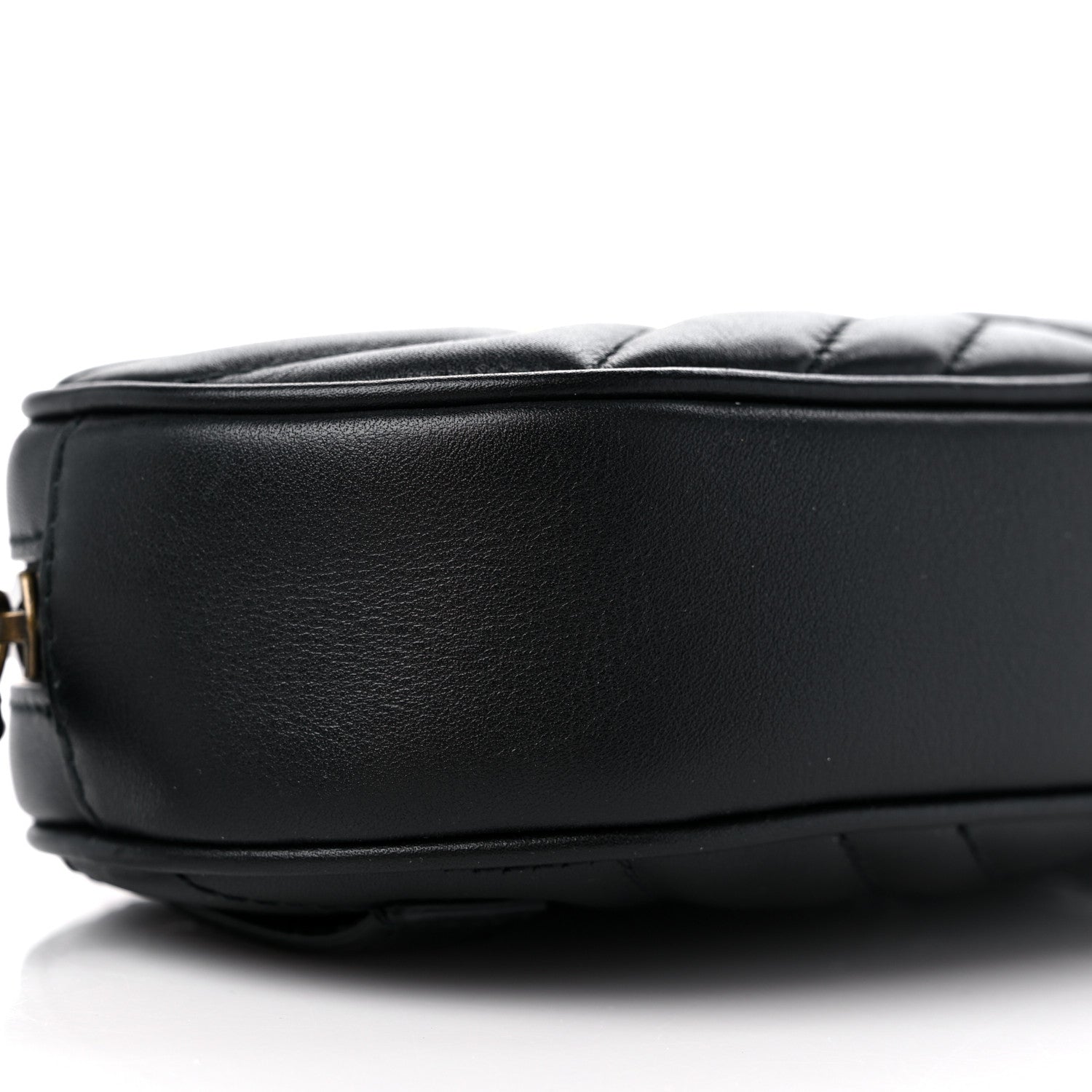 Gucci Calfskin Matelasse GG Marmont Belt Bag 95 38 Black 9 of 10