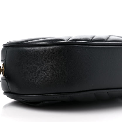 Gucci Calfskin Matelasse GG Marmont Belt Bag 95 38 Black 9 of 10