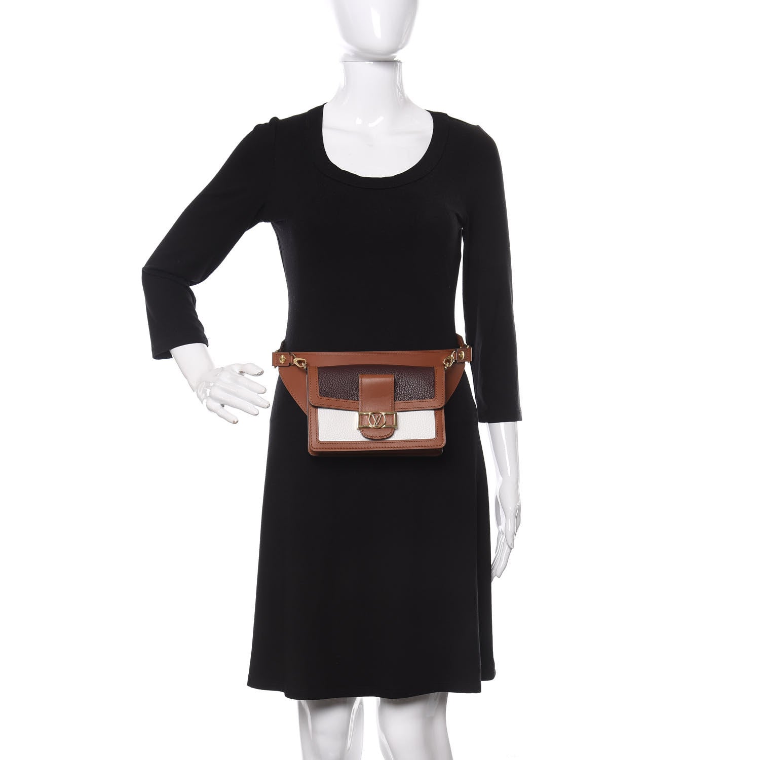 Louis Vuitton Taurillon Dauphine Bumbag Blackberry Snow 2 of 10