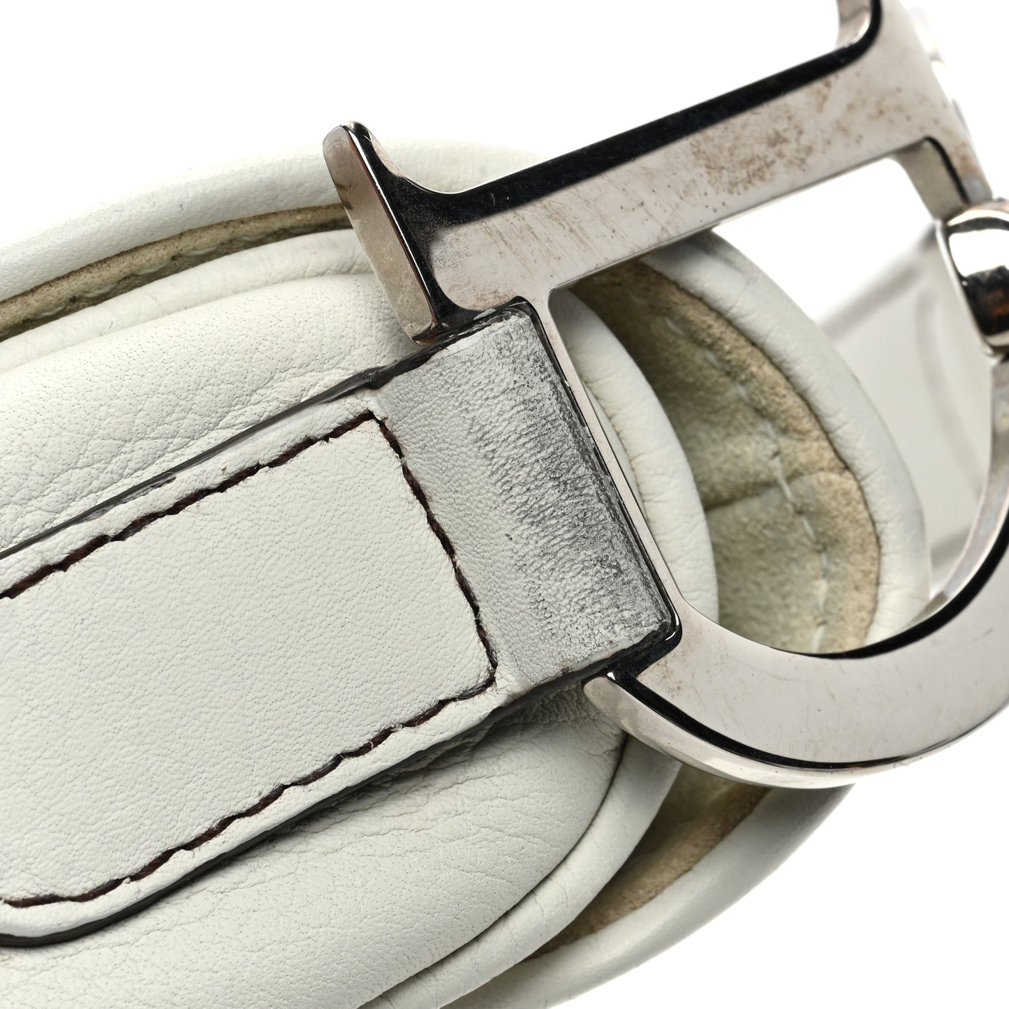 Calfskin Saddle Bag White