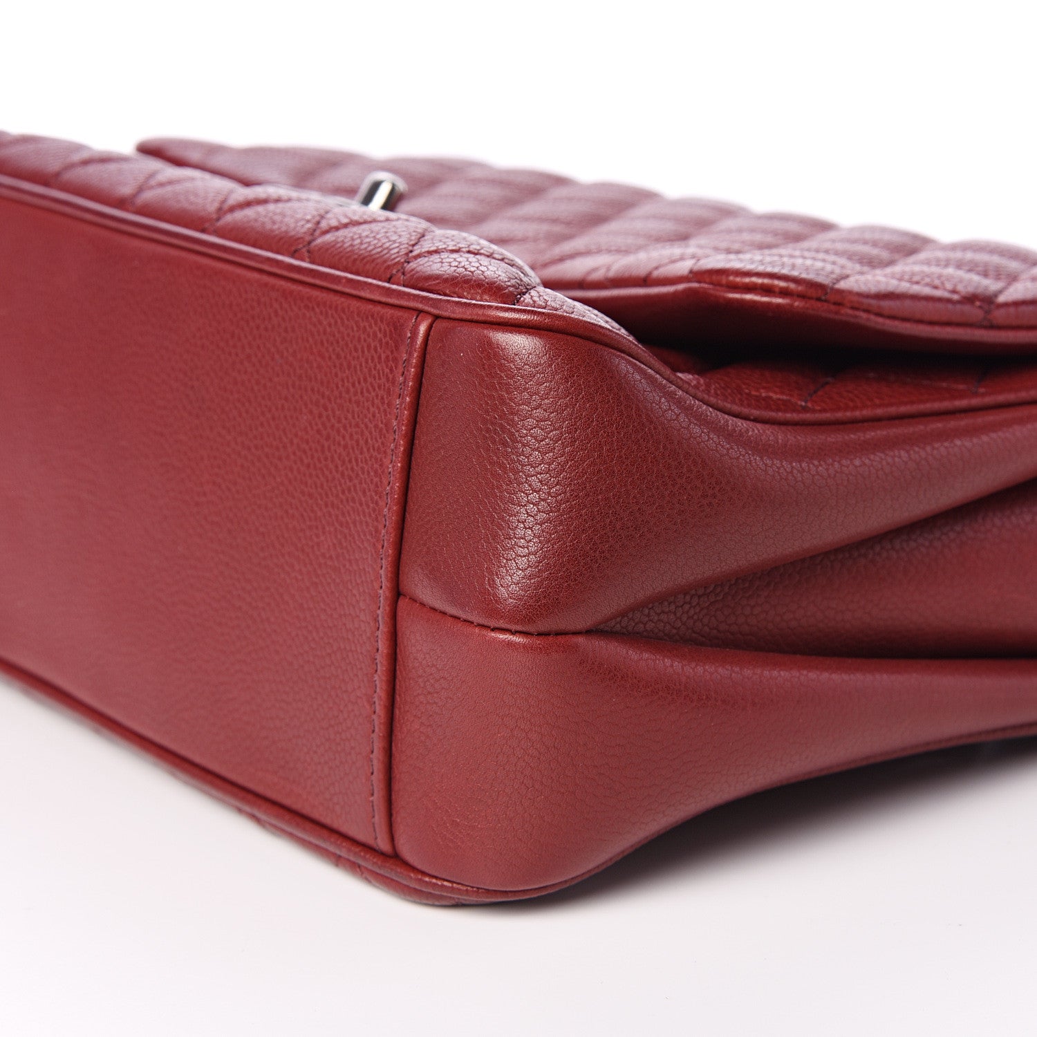 Chanel Caviar Quilted Medium Rock In Rome Single Flap Burgundy 9 of 12