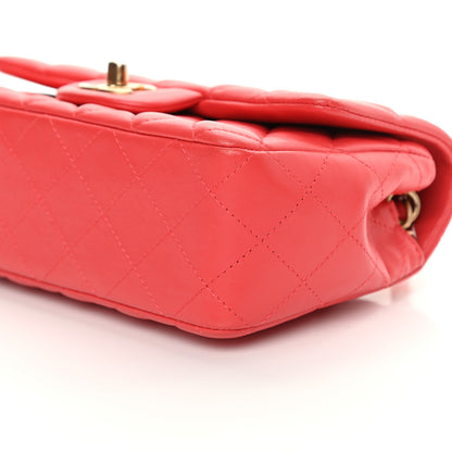 Chanel Lambskin Quilted Mini Rectangular Flap Red 10 of 13