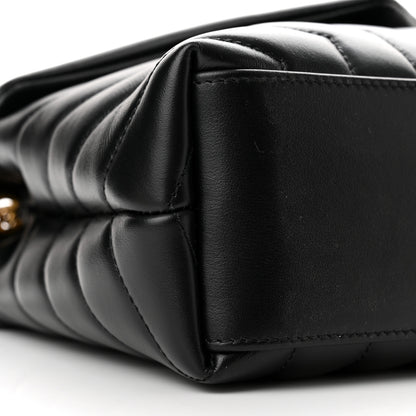Saint Laurent Calfskin Y Quilted Monogram Small Loulou Chain Satchel Black 9 of 10