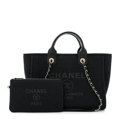 Chanel Mixed Fibers Small Deauville Tote Black 1 of 11