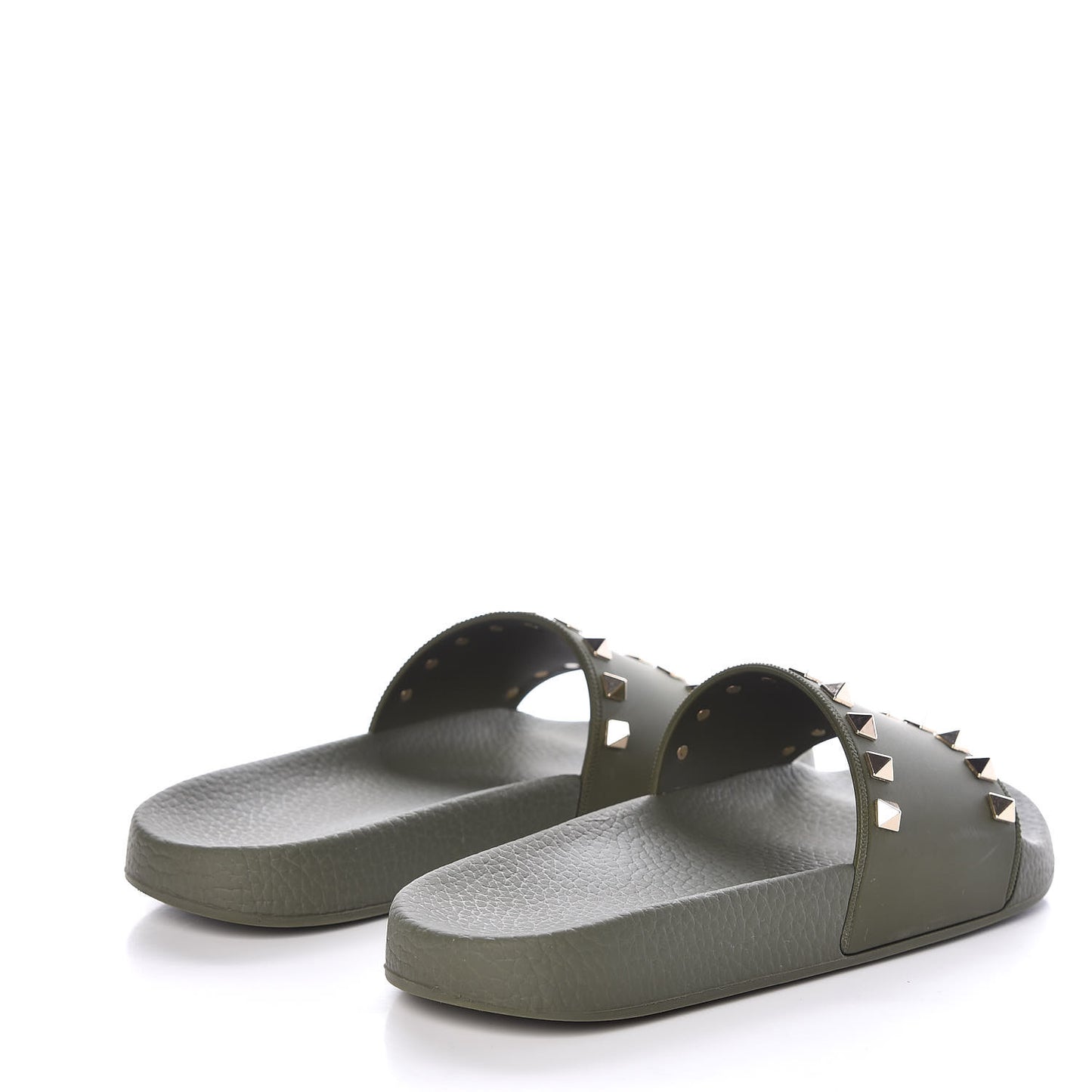 Rubber Rockstud Slide Sandals 36 Oasis