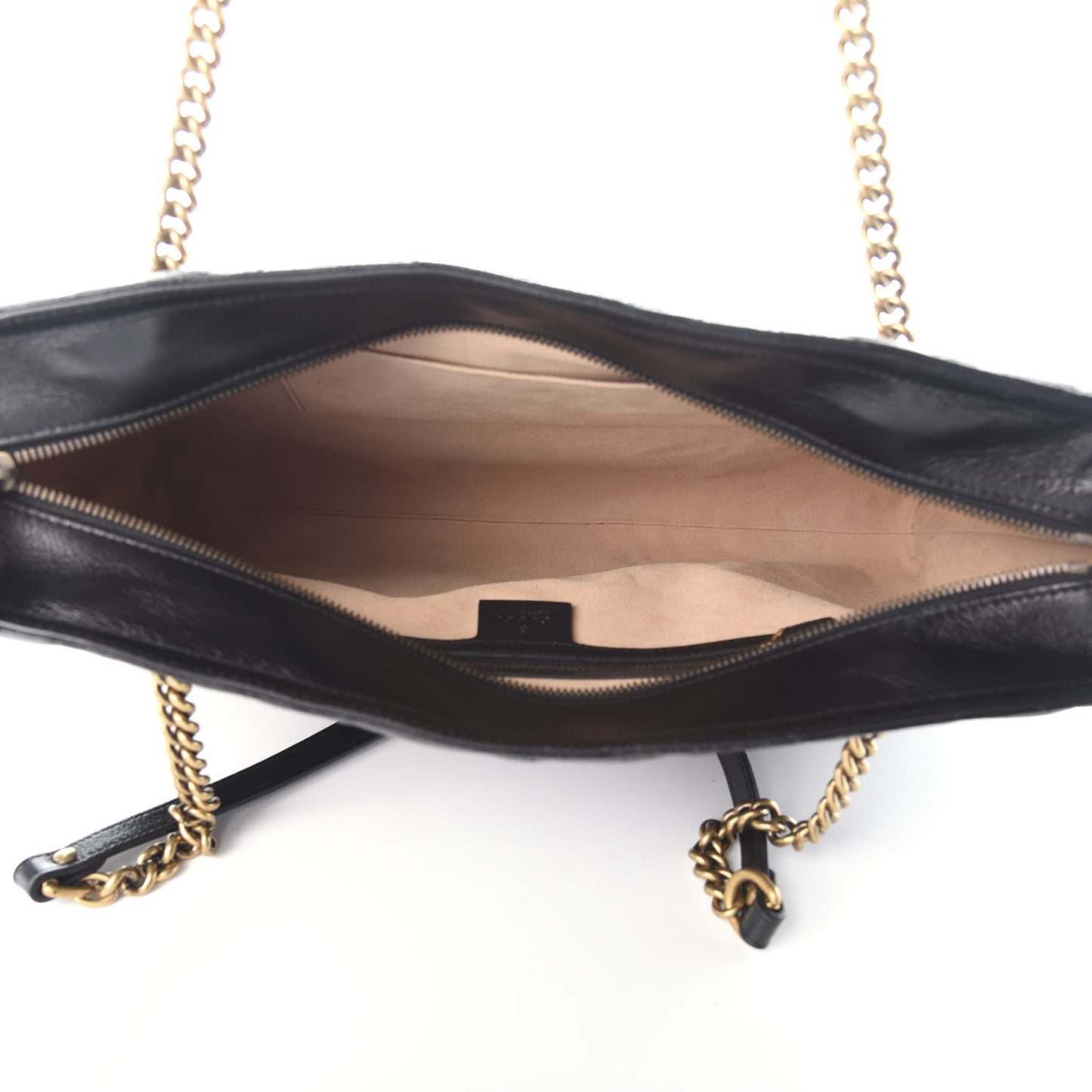Vintage Calfskin Matelasse Medium GG Marmont Slim Tote Black