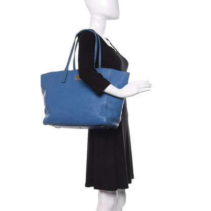 MCM Calfskin Tote Blue 2 of 16