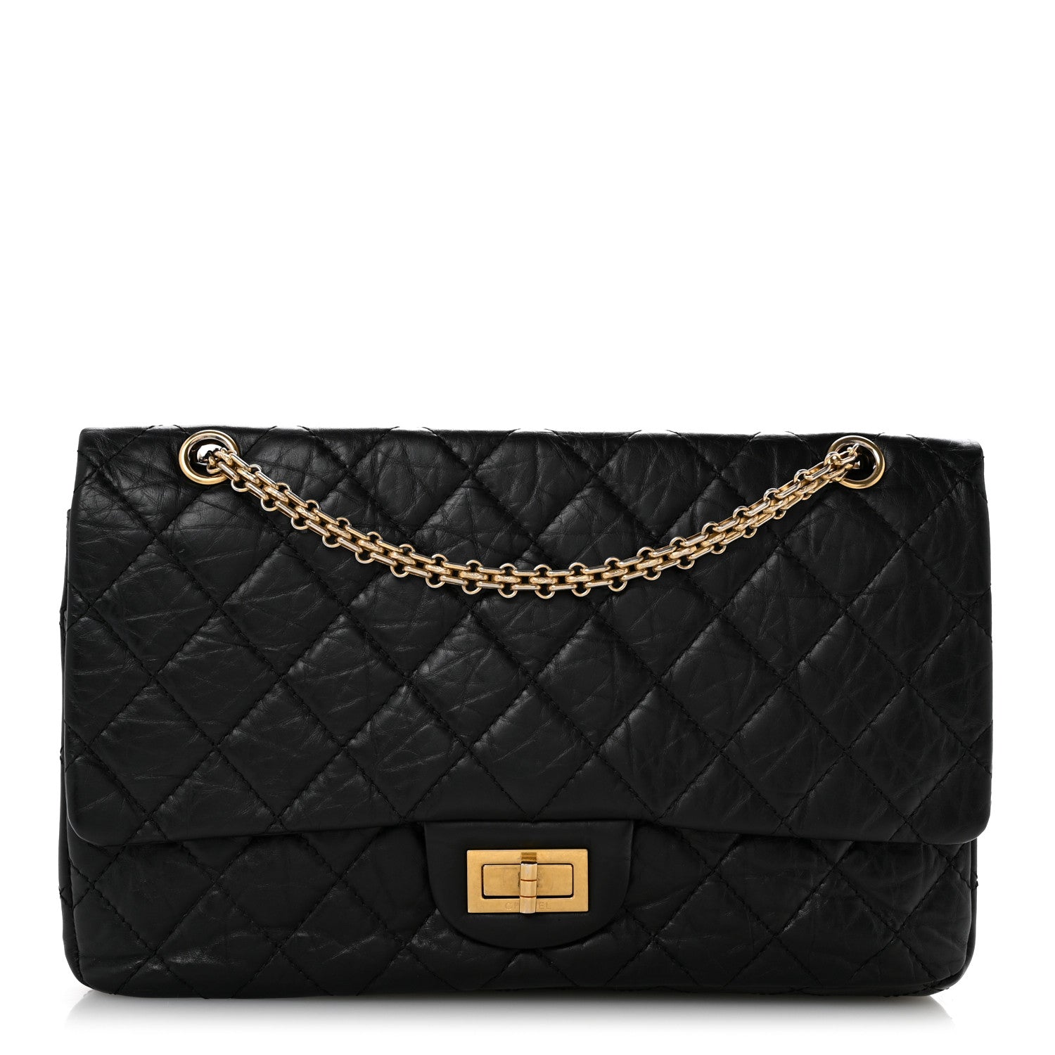 Chanel Aged Calfskin Quilted 2.55 Reissue 227 Flap Black 1 of 12