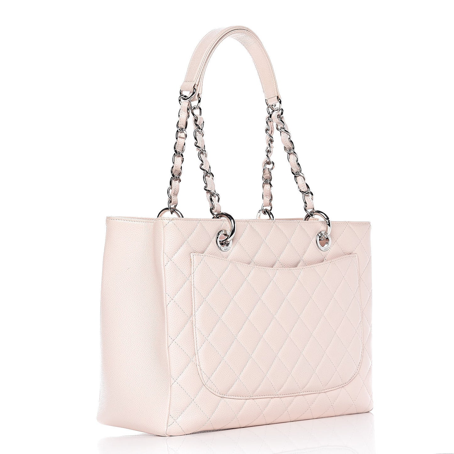 Caviar Quilted Grand Shopping Tote GST Light Pink