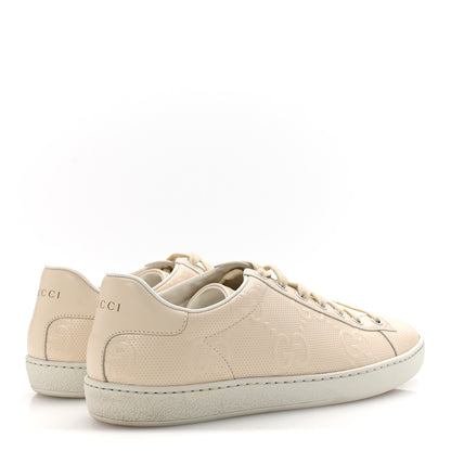 Gucci Calfskin GG Tennis Embossed Womens Ace Sneakers 39 Mystic White 5 of 10