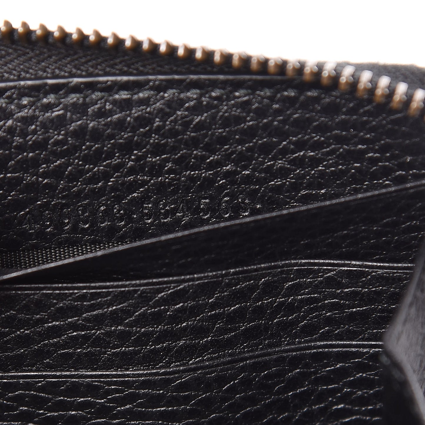 Calfskin Butterfly Zip Around Wallet Black