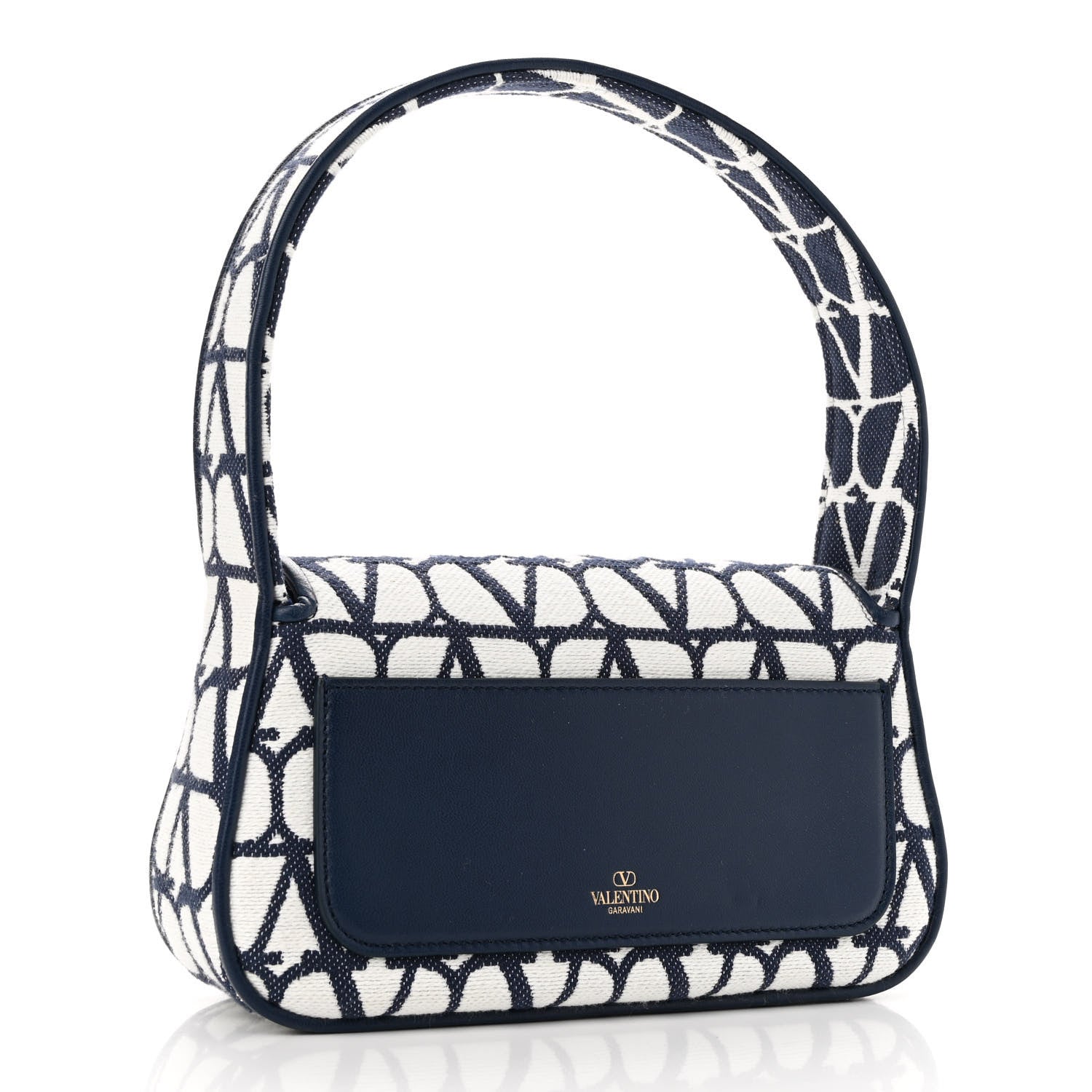 Valentino Garavani Toile Iconographe Cotton Vlogo Small Loco Hobo Bag White Worker 2 of 9