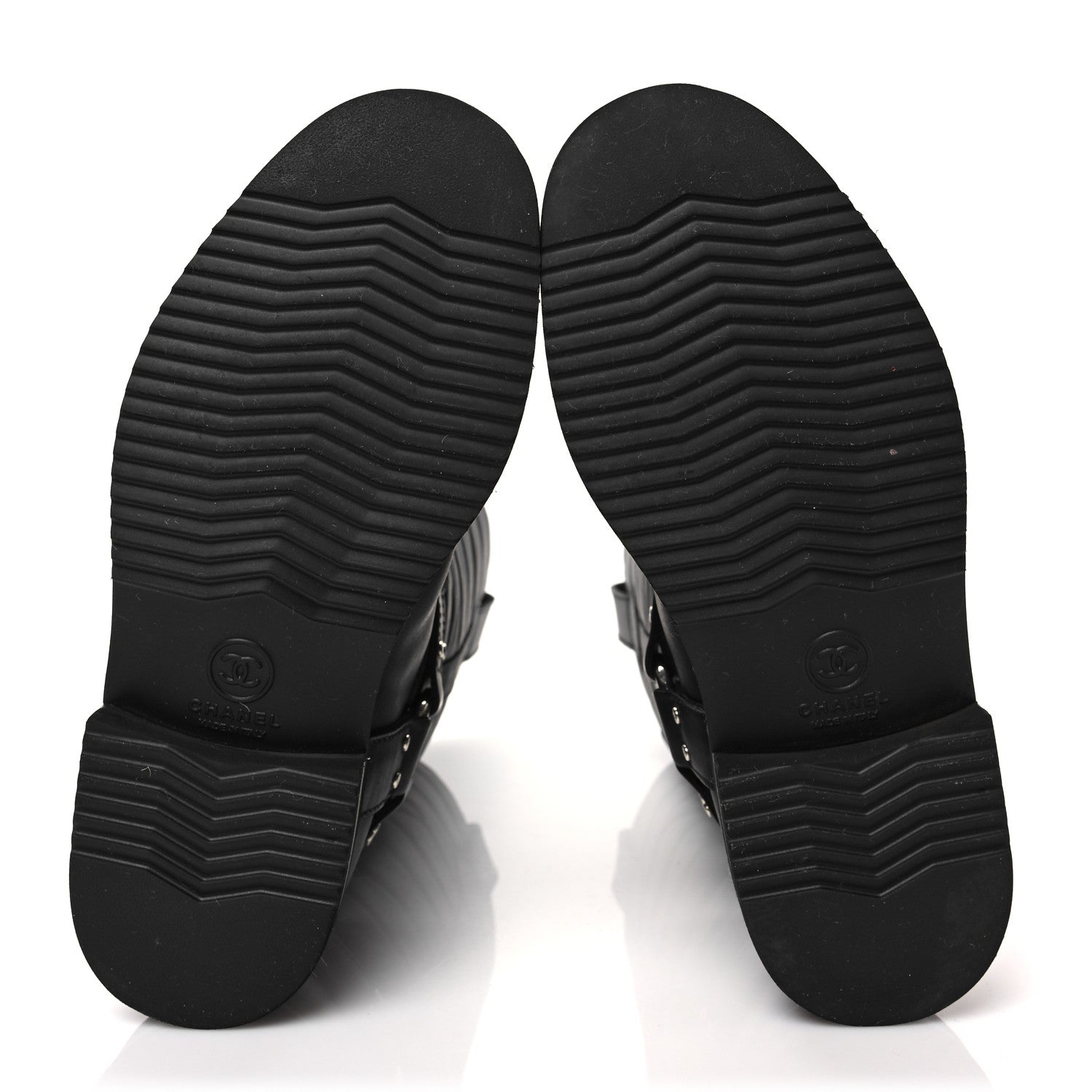 Chanel Oily Calfskin Star Quilted Biker Boots 36.5 Black 6 of 7