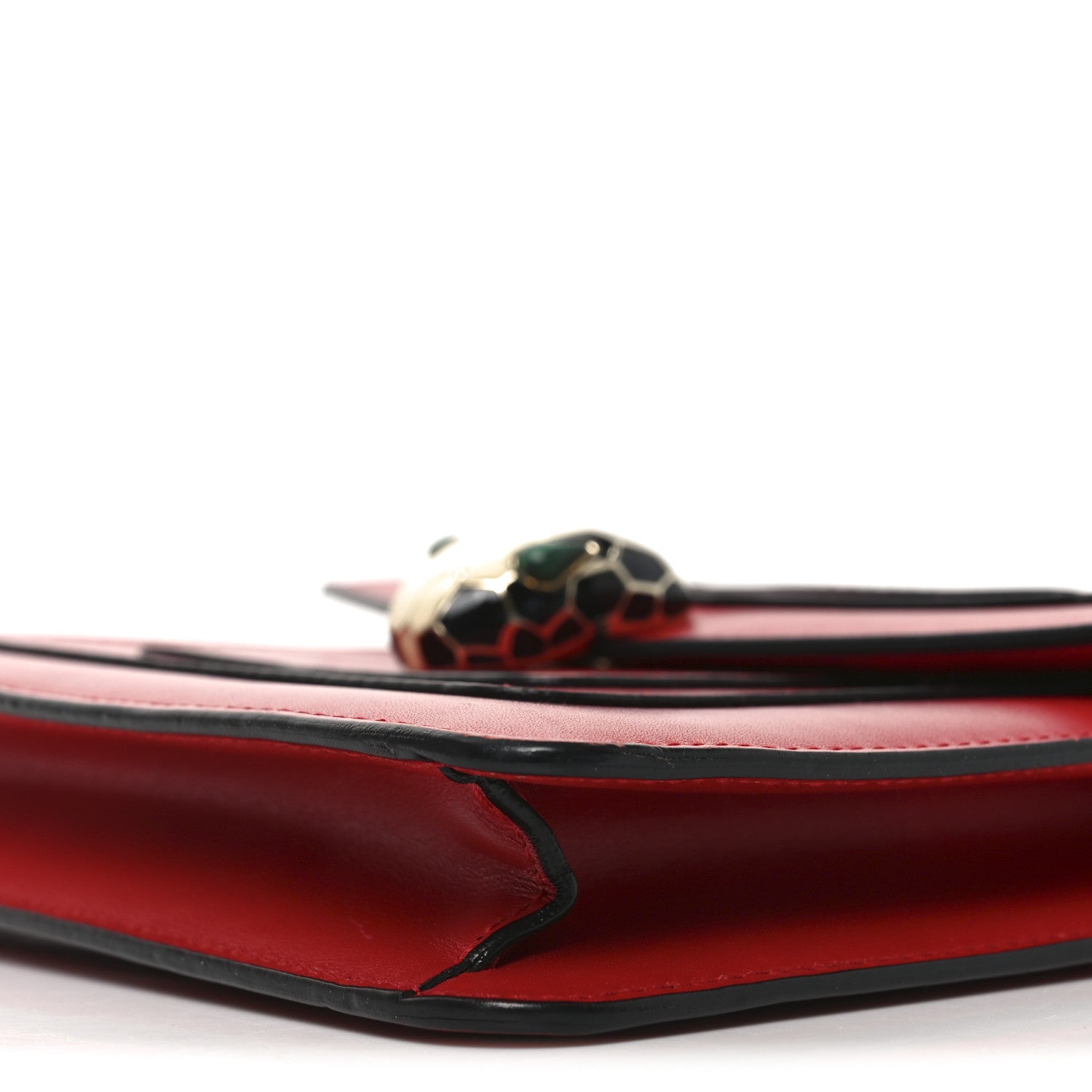 Bulgari Calfskin Small Serpenti Forever Snake Strap Crossbody Bag Red 9 of 9