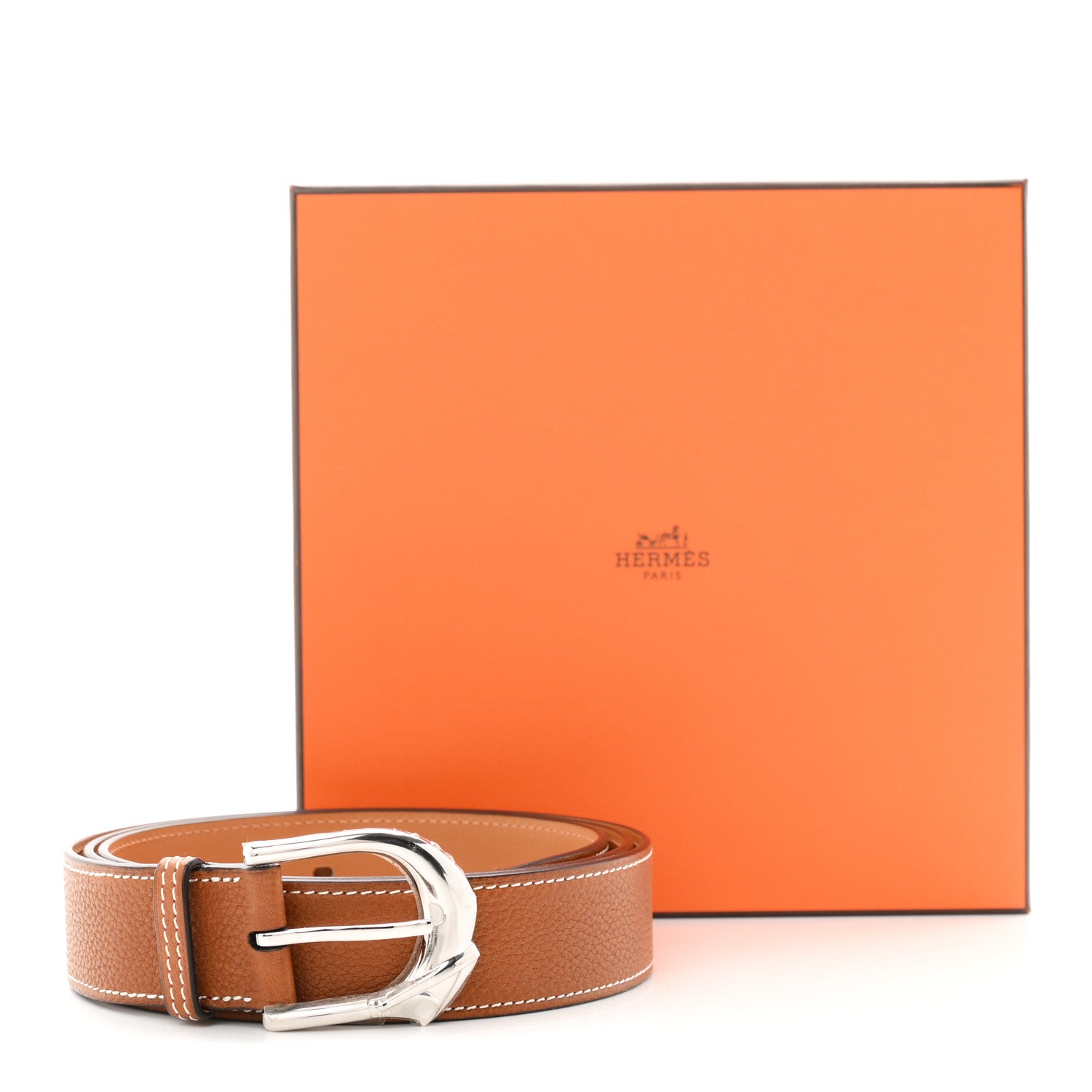 Hermes Barenia Faubourg Rodeo 32mm Belt 105 Fauve 6 of 6