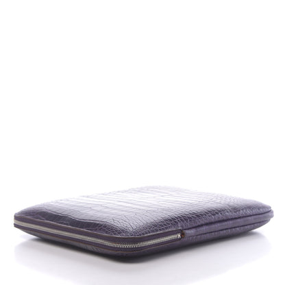 Hermes Matte Alligator Petit H Laptop Case Amethyst 4 of 10