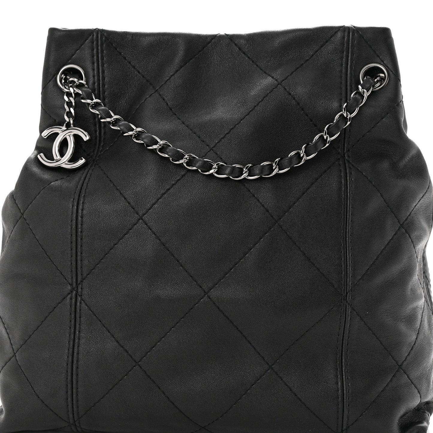 Lambskin Quilted Small Soft Touch Shoulder Bag Black
