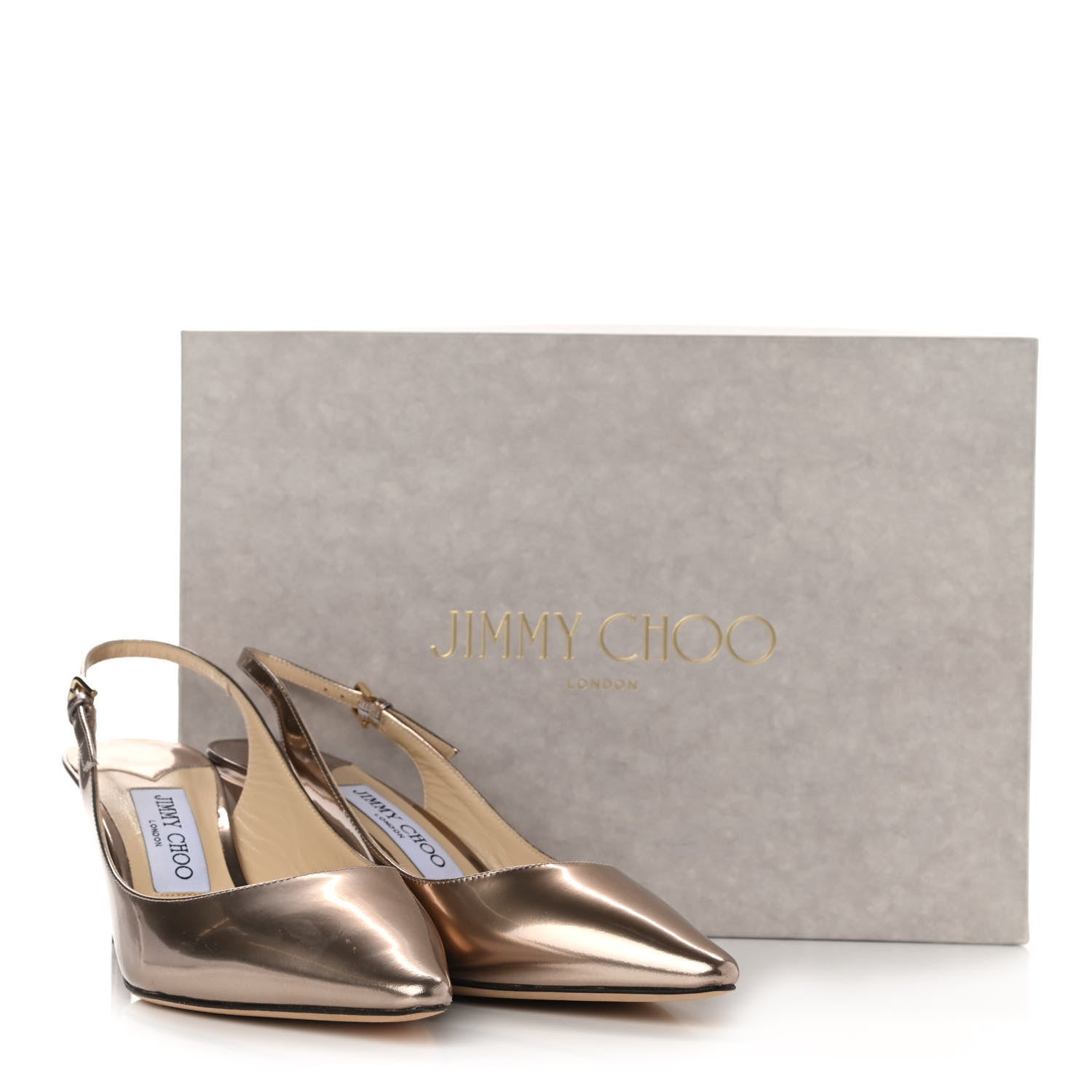 Jimmy Choo Mirror Erin 60 Slingback Pumps 37 Ballet Pink 8 of 8