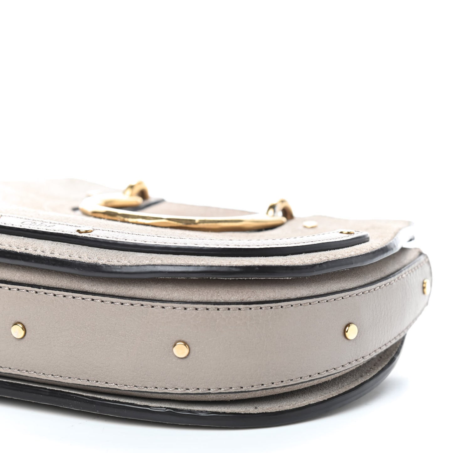 Calfskin Suede Mini Pixie Signature Belt Bag Motty Grey