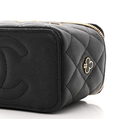 Chanel Caviar Quilted Enamel Coco Casino Small Vanity Case With Chain Black 10 of 15