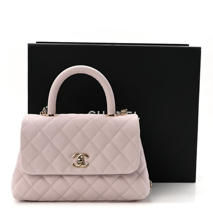 Chanel Caviar Quilted Mini Coco Handle Flap Lilac 11 of 11