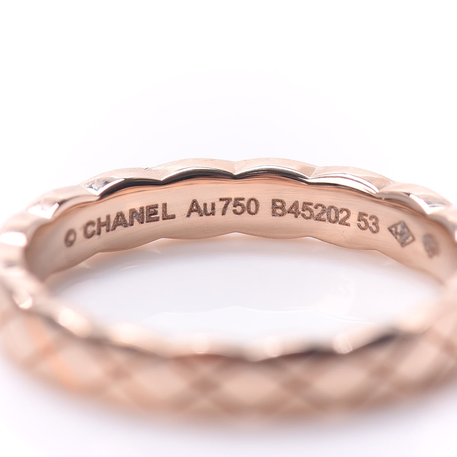 Chanel 18K Beige Gold Mini Coco Crush Ring 53 6.25 4 of 4