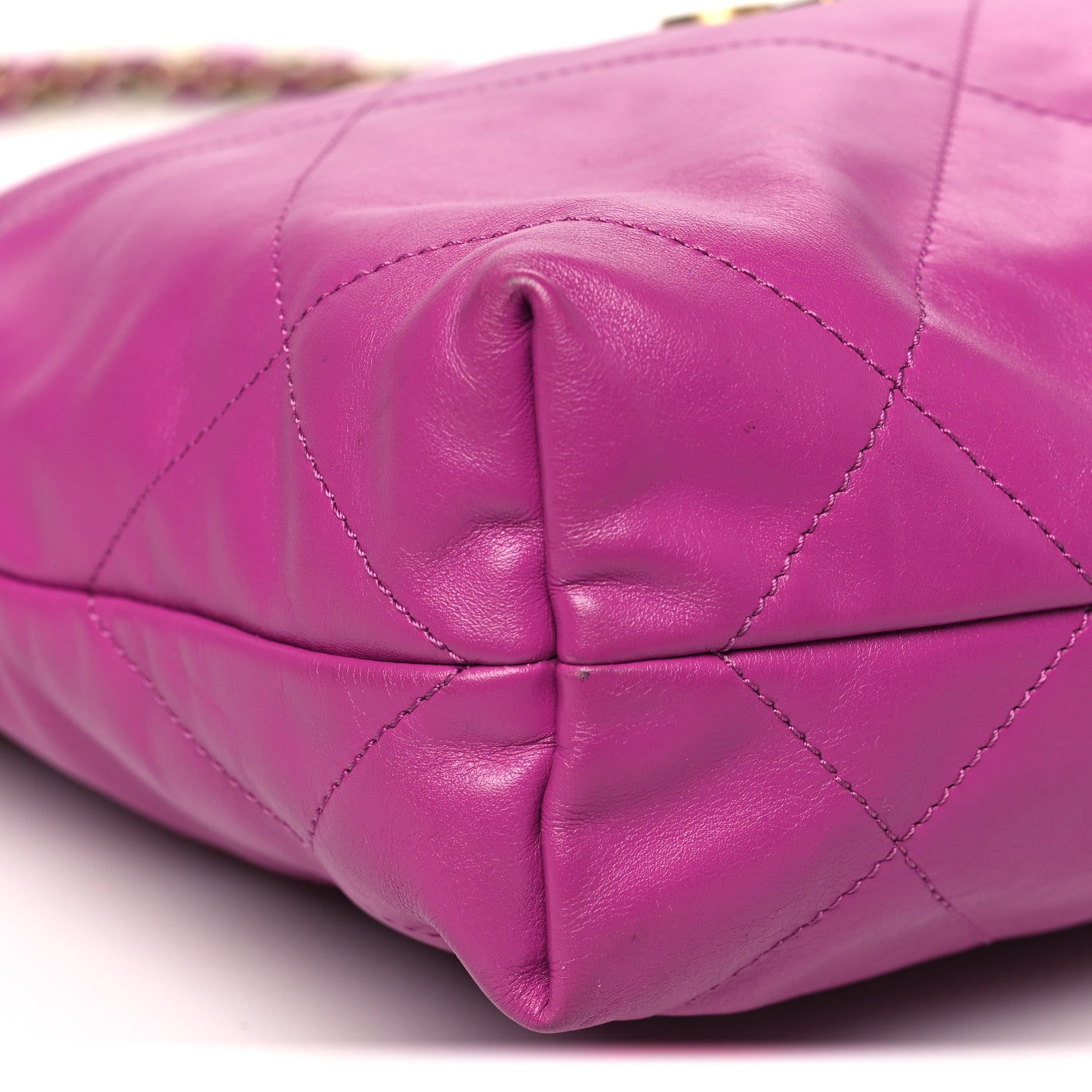 Chanel Shiny Calfskin Quilted Small Chanel 22 Fuchsia 10 of 11