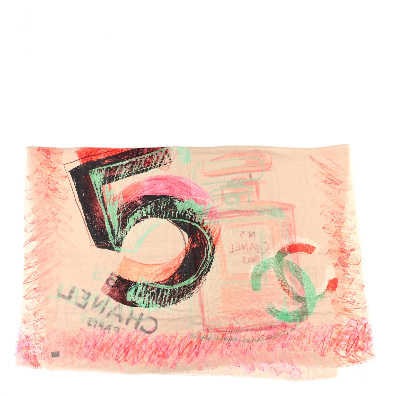 Chanel Cashmere No. 5 Scarf Multicolor 2 of 3