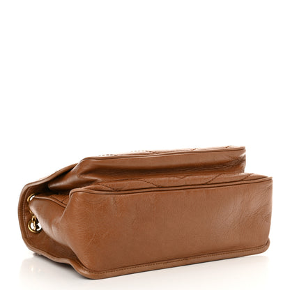 Saint Laurent Crinkled Calfskin Matelasse Monogram Medium Niki Chain Satchel Caramel 4 of 12