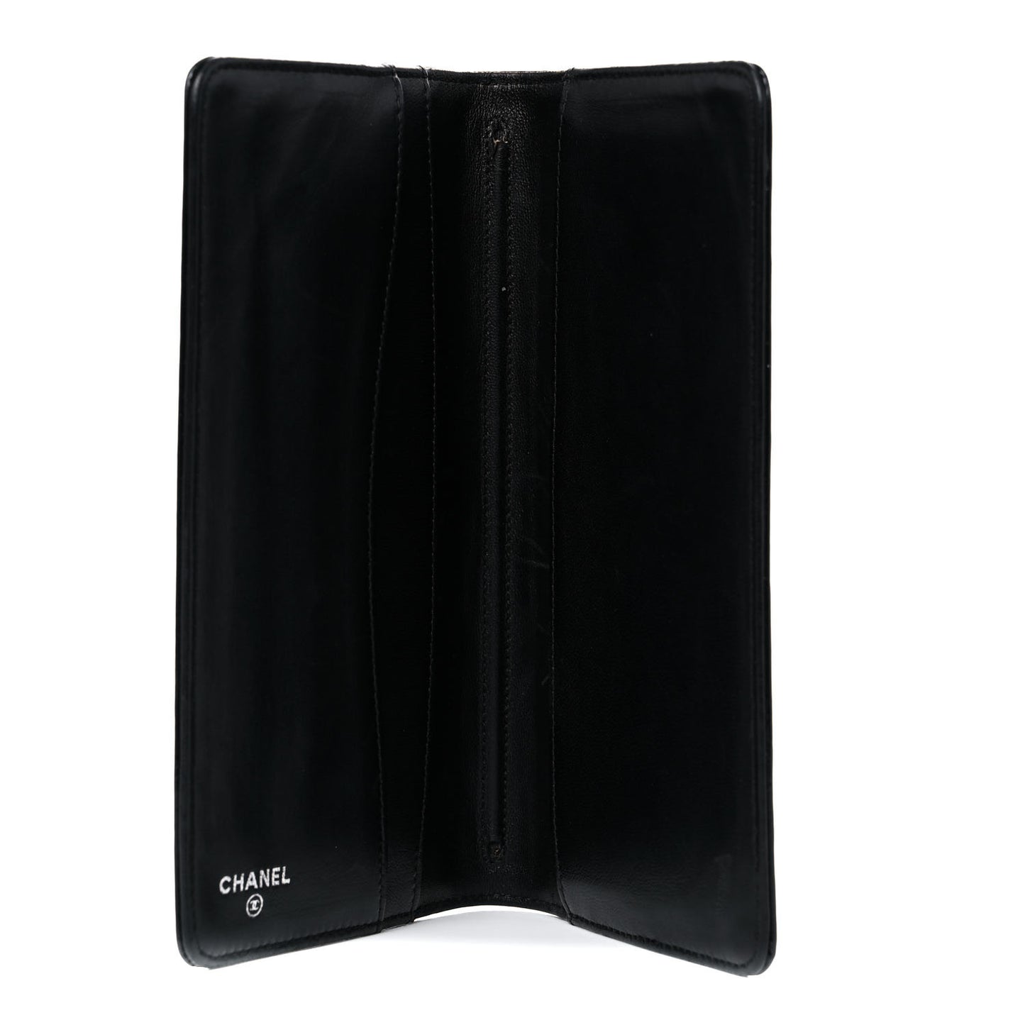 Patent Calfskin Lucky Symbols Agenda Cover Black