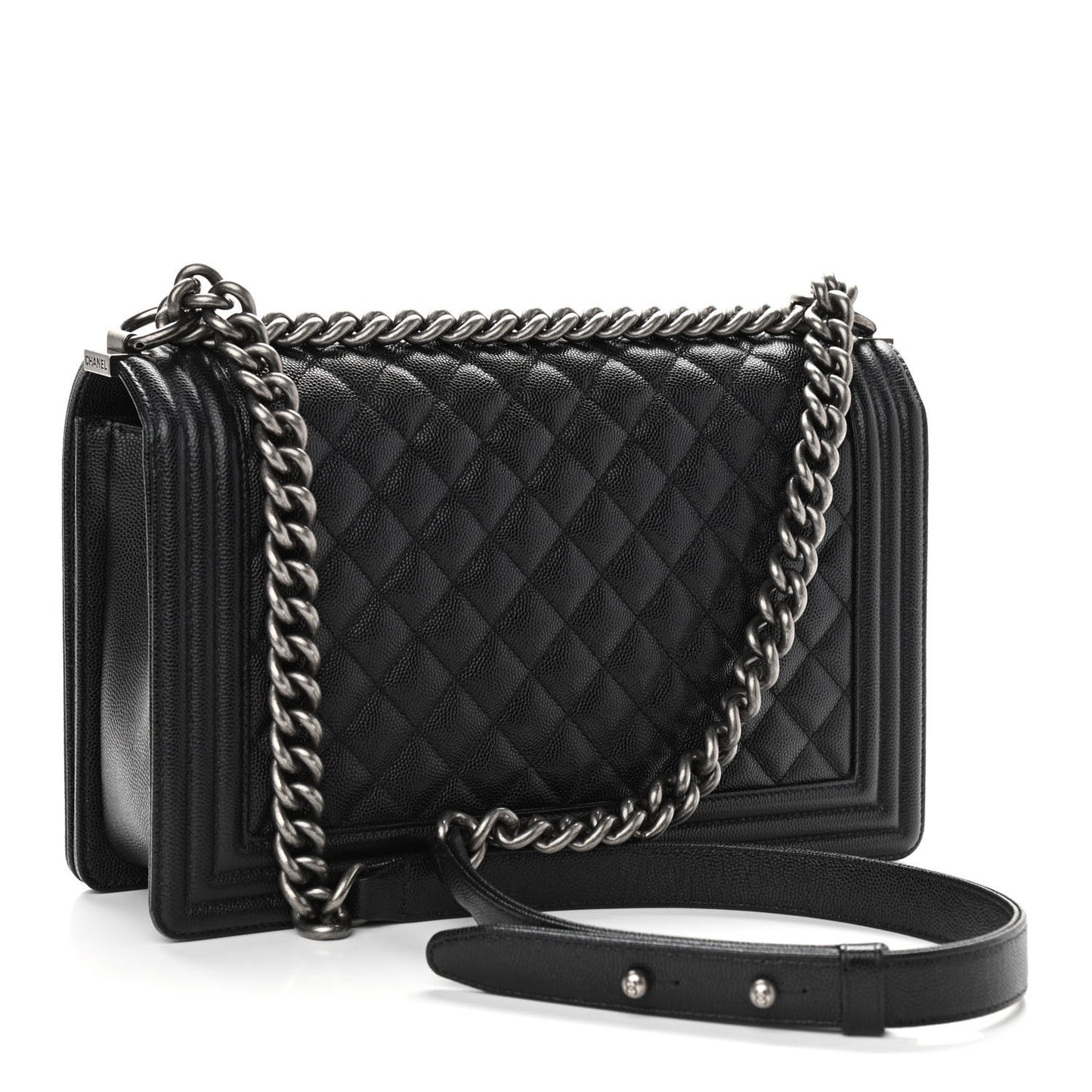 Caviar Quilted New Medium Boy Flap Black