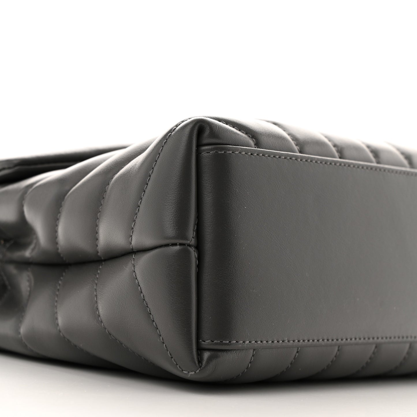 Calfskin Y Quilted Monogram Small Loulou Chain Satchel Storm