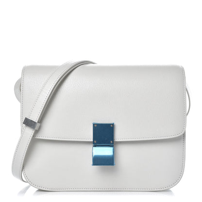 Celine Goatskin Medium Classic Box Flap Bag White 1 of 9