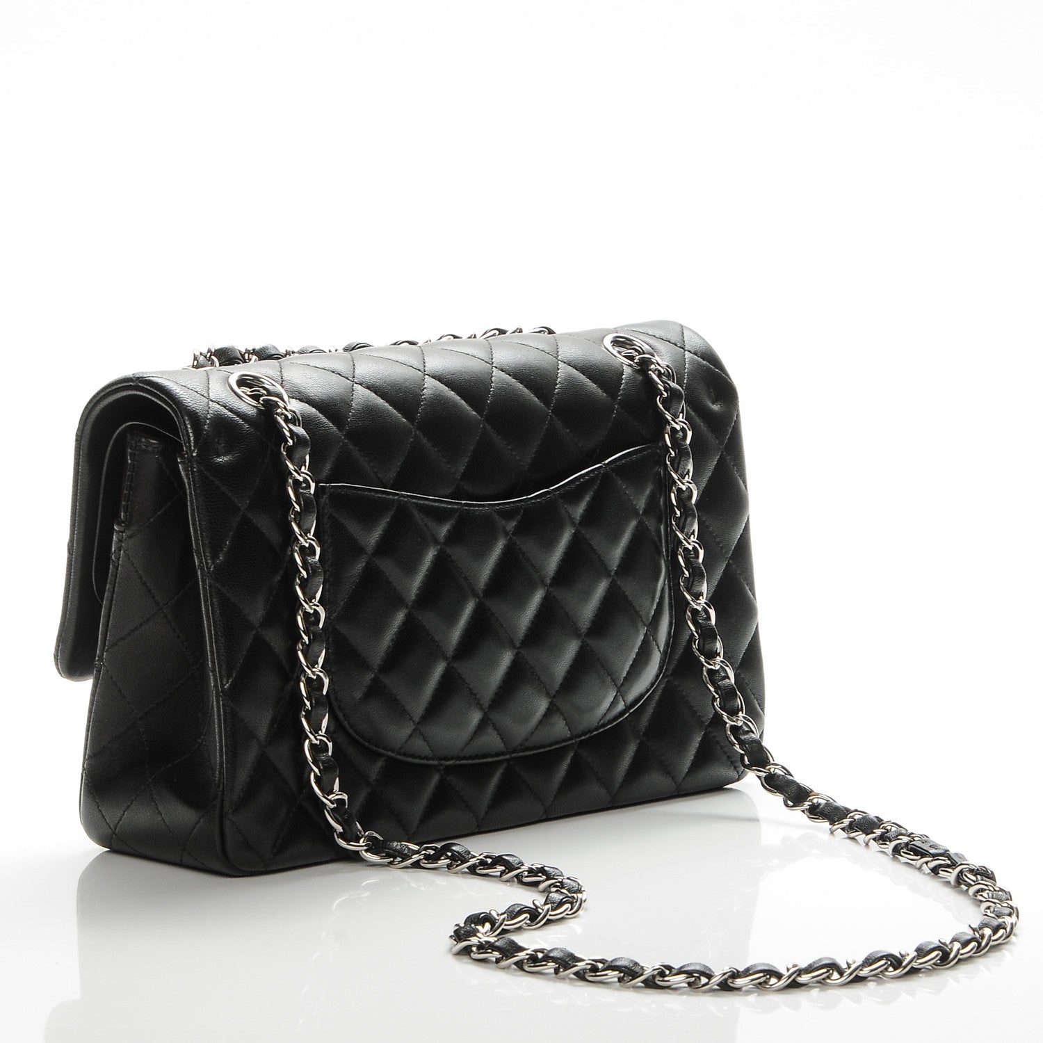 Chanel Lambskin Quilted Medium Double Flap Black 3 of 8