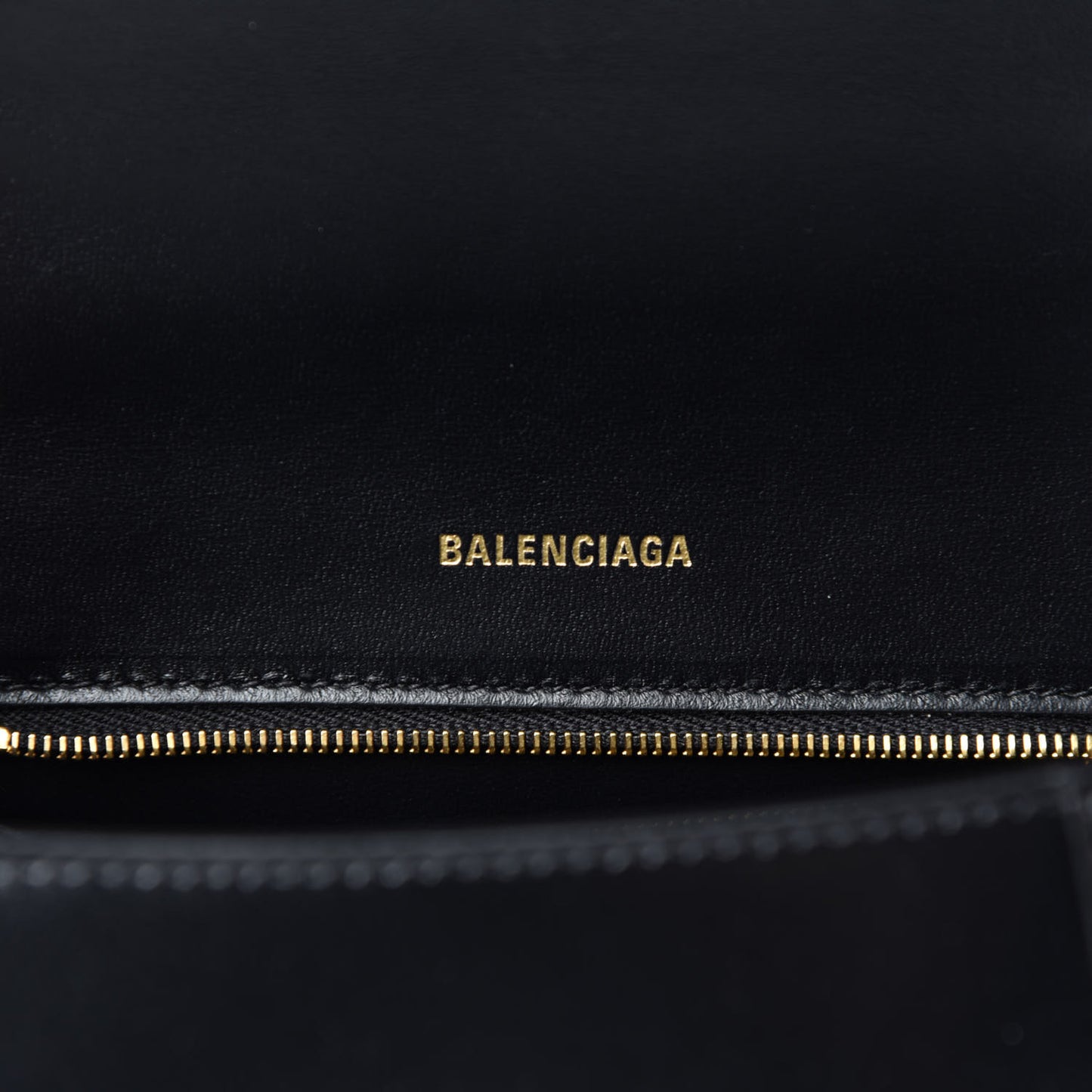 Shiny Box Calfskin Small Hourglass Top Handle Bag Black